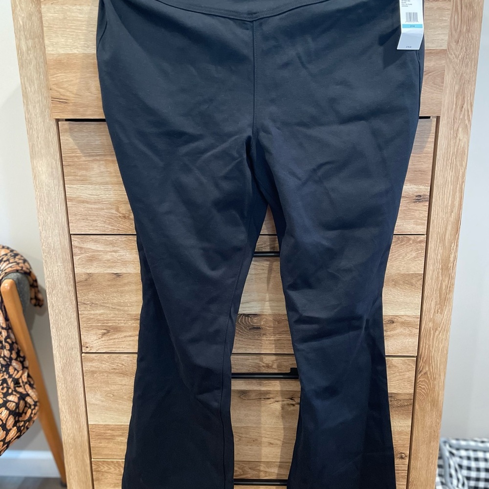 20W Flare Black Pants stretchy